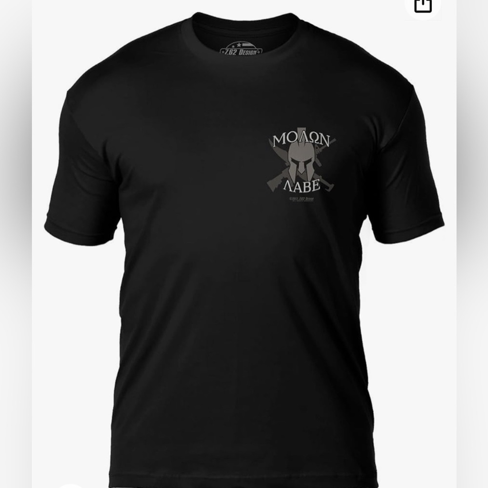 7.62 Design 'Molon Labe' Come & Take Them Spartan Men's T Shirt.